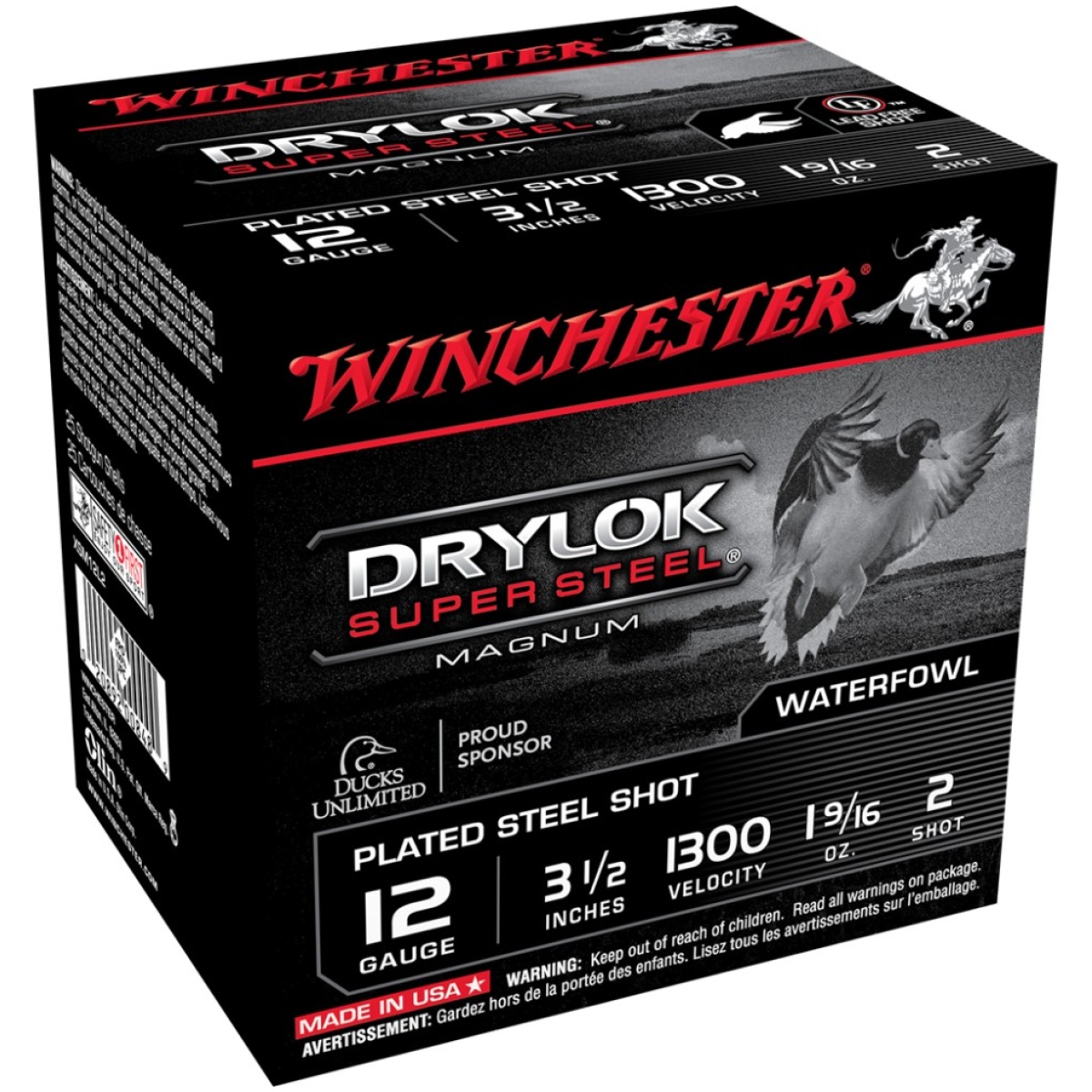 Wnxsm12l2-1. Jpg - winchester super-x drylok super steel shotshells 12 ga 3-1/2" 1-9/16 oz 1300 fps #2 25/ct - wnxsm12l2 1