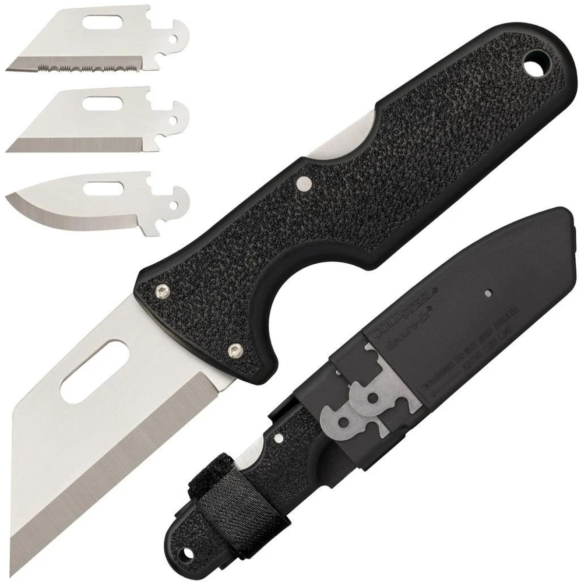 Co40a_1. Jpg - cold steel click-n-cut exchangeable blade knife black bds - 2-1/2" blade satin - co40a 1