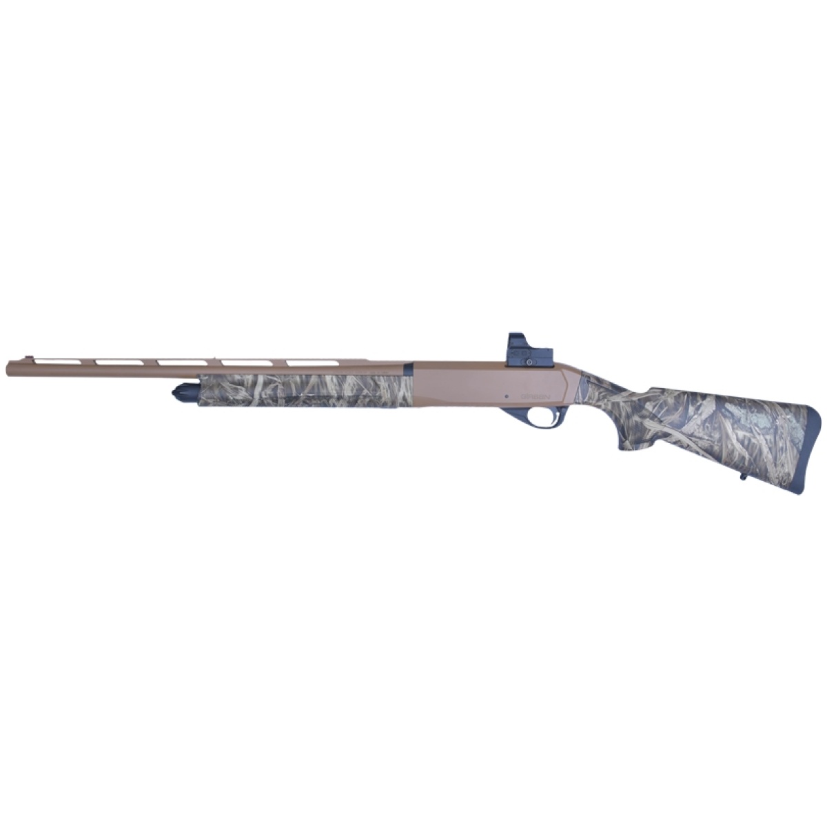 G390155_left. Jpg - girsan mc312 12ga. 24" gobbler - red dot 3. 5" camo w/fo frnt st - g390155 left