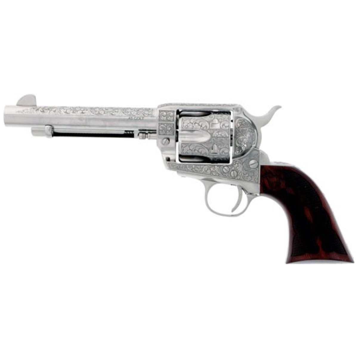 Gpp411lnbb_left. Jpg - cimarron buffalo bill cody - 45lc 5. 5" engraved nickel - gpp411lnbb left