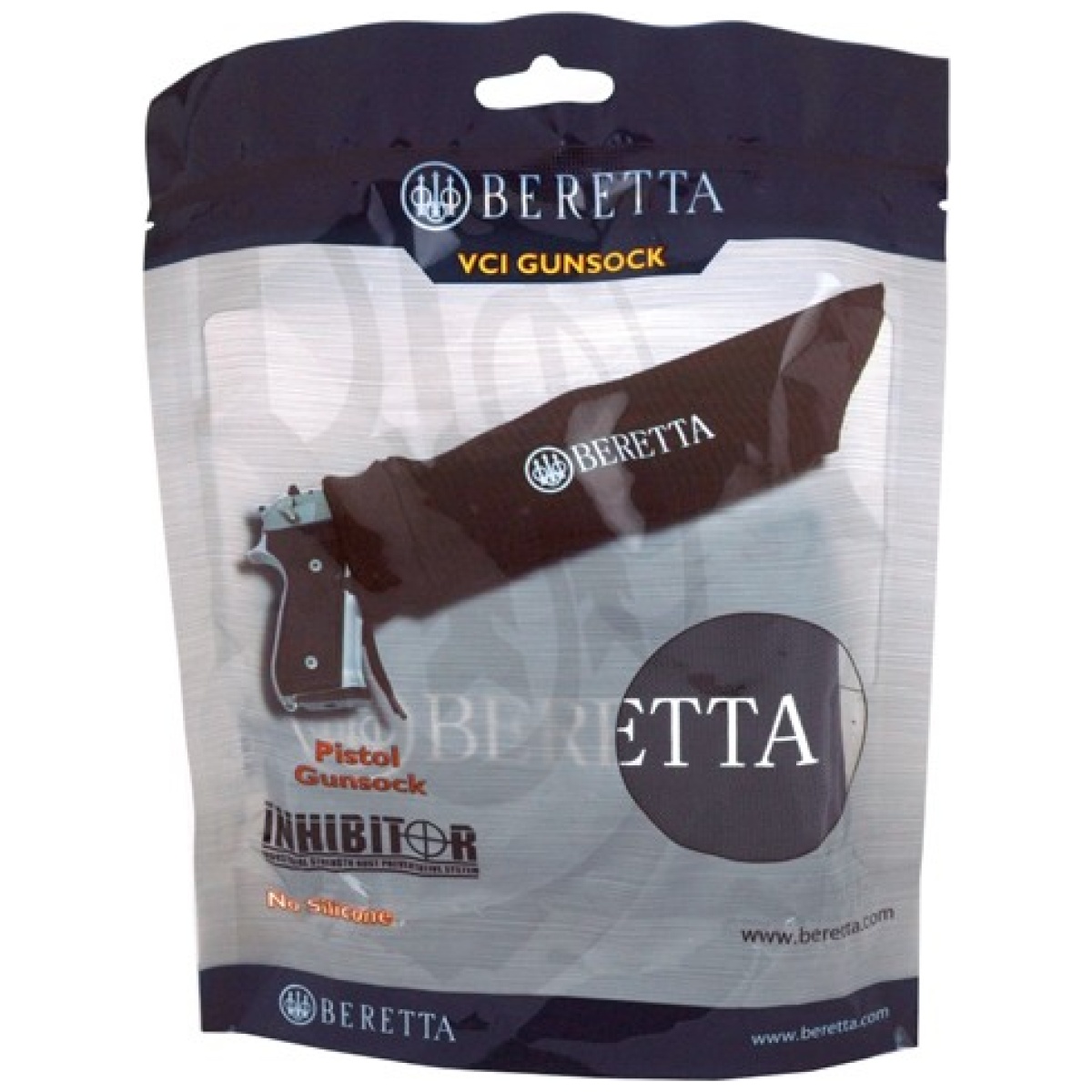 Sfou66001a_pkg. Jpg - beretta pistol sock w/logo - blue - sfou66001a pkg