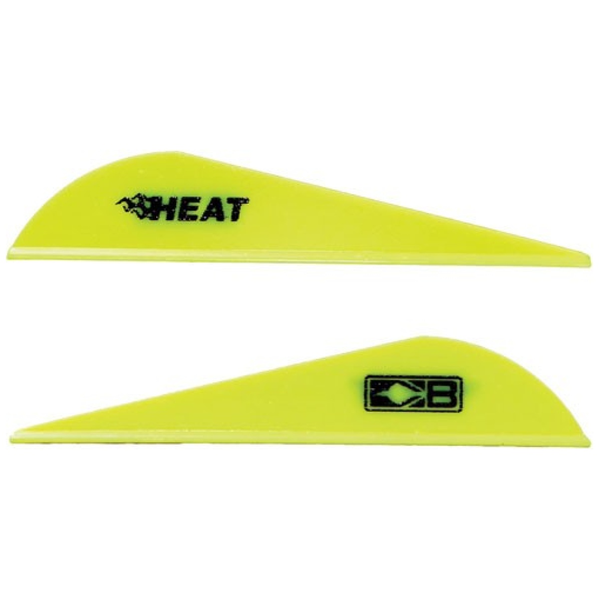 101036ny25. Jpg - bohning heat vane 2. 5" - solid neon yellow 36pk - 101036ny25