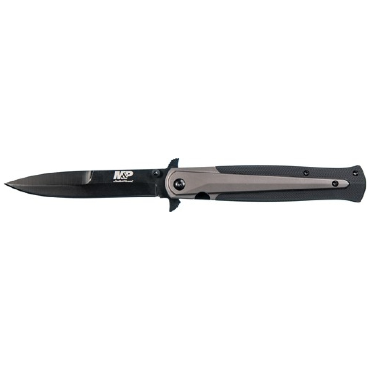 1085899. Jpg - s&w knife m&p dagger 4" blade - black/fde w/ pocket clip - 1085899