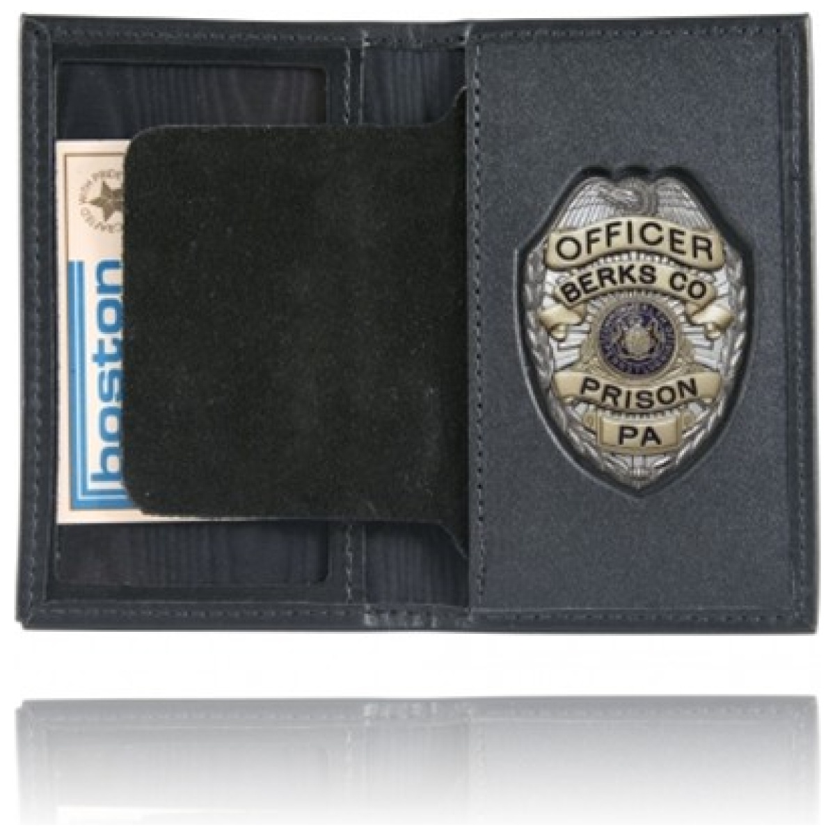 110-7003. Jpg - book style badge case, oversized id window - 110 7003