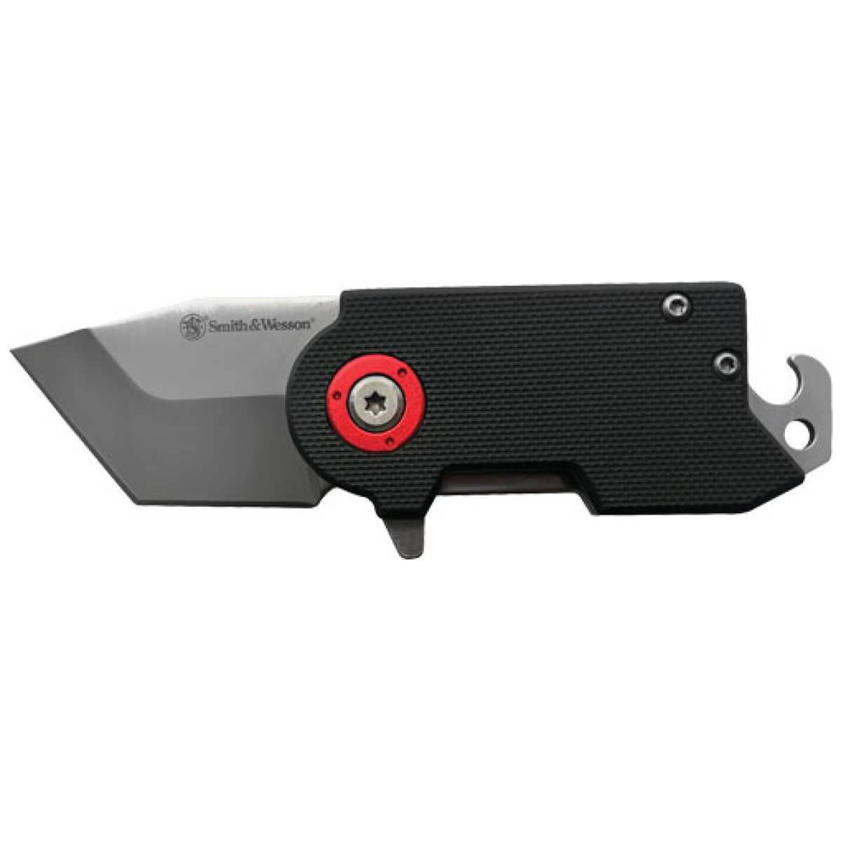 1117230. Jpg - s&w knife benji folding blade - 4. 25" total length w/bttl opnr - 1117230