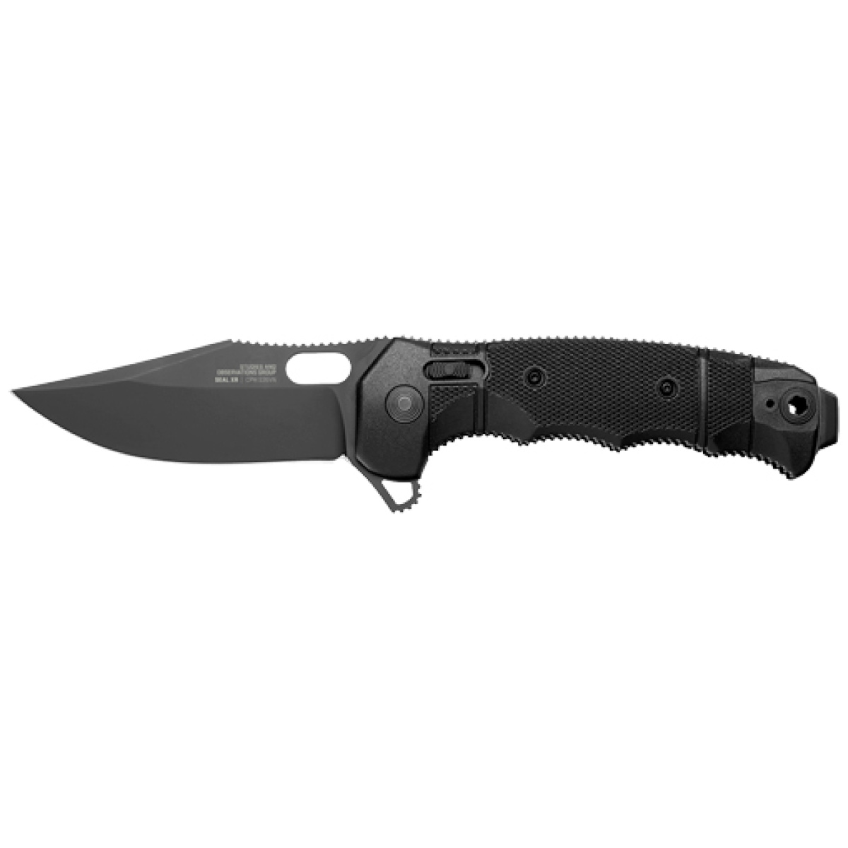 12210257_2. Jpg - sog knife seal xr black crkte - 3. 9" pln edge fldr black usa - 12210257 2