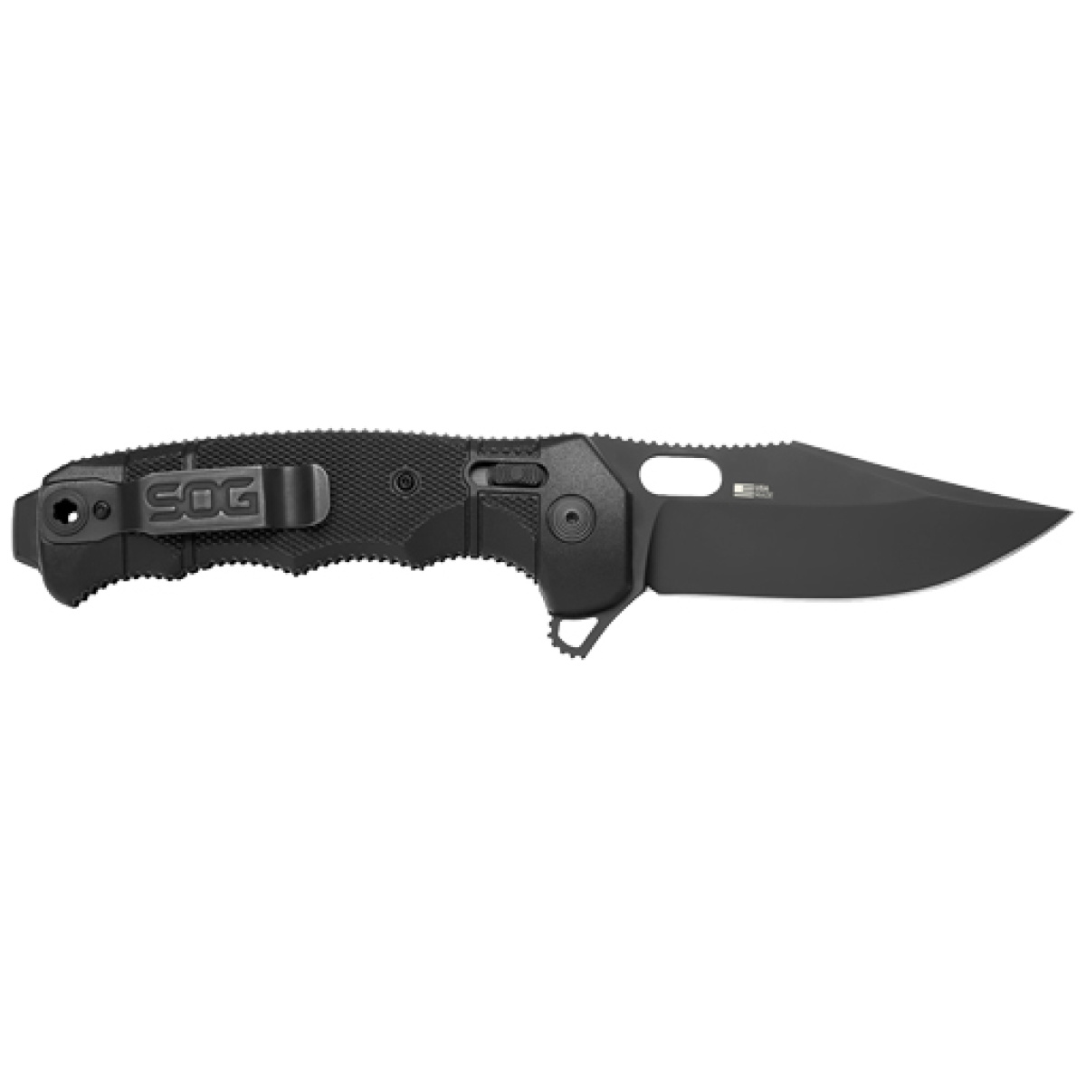 12210257_right. Jpg - sog knife seal xr black crkte - 3. 9" pln edge fldr black usa - 12210257 right