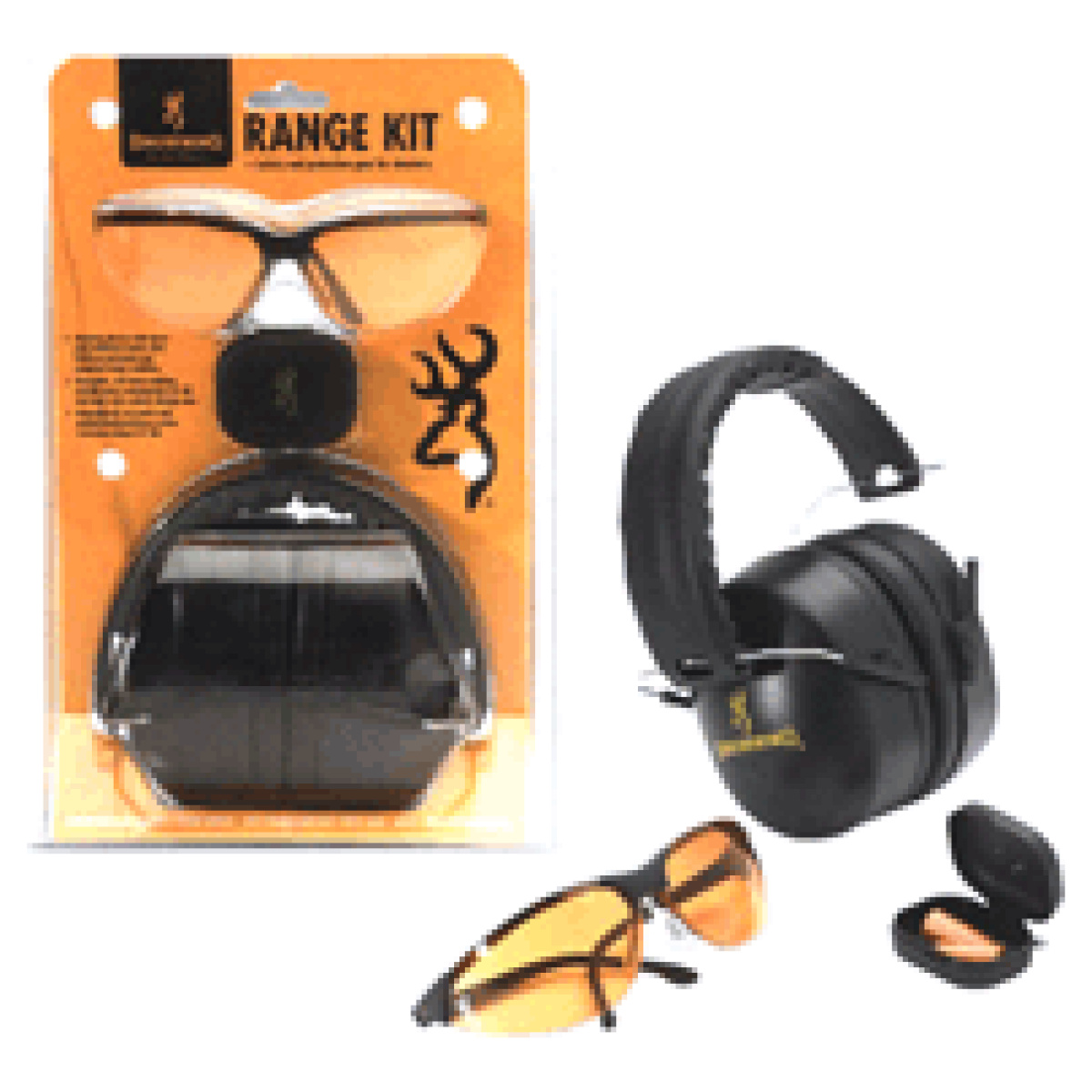 126368. Gif - browning range kit eye/hearing - protection black - 126368