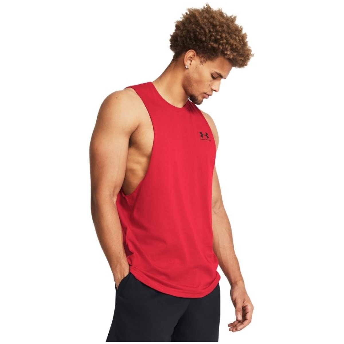 13292866003x. Jpg - men's ua sportstyle left chest cut-off tank - 13292866003x