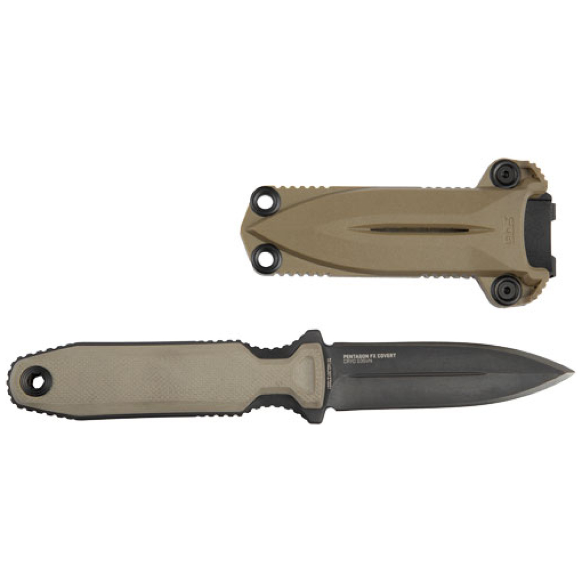 17610457. Jpg - sog knife pentagon fx covert - 3. 41" dbl edge blade fde - 17610457