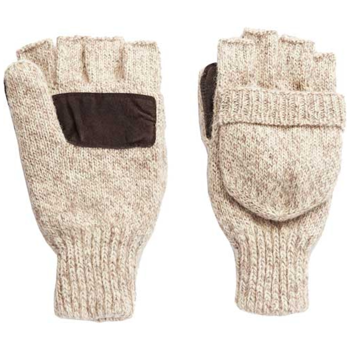 202381-1. Jpg - hot shot basics ragg wool pop- top mitten insulated oatmeal - 202381 1