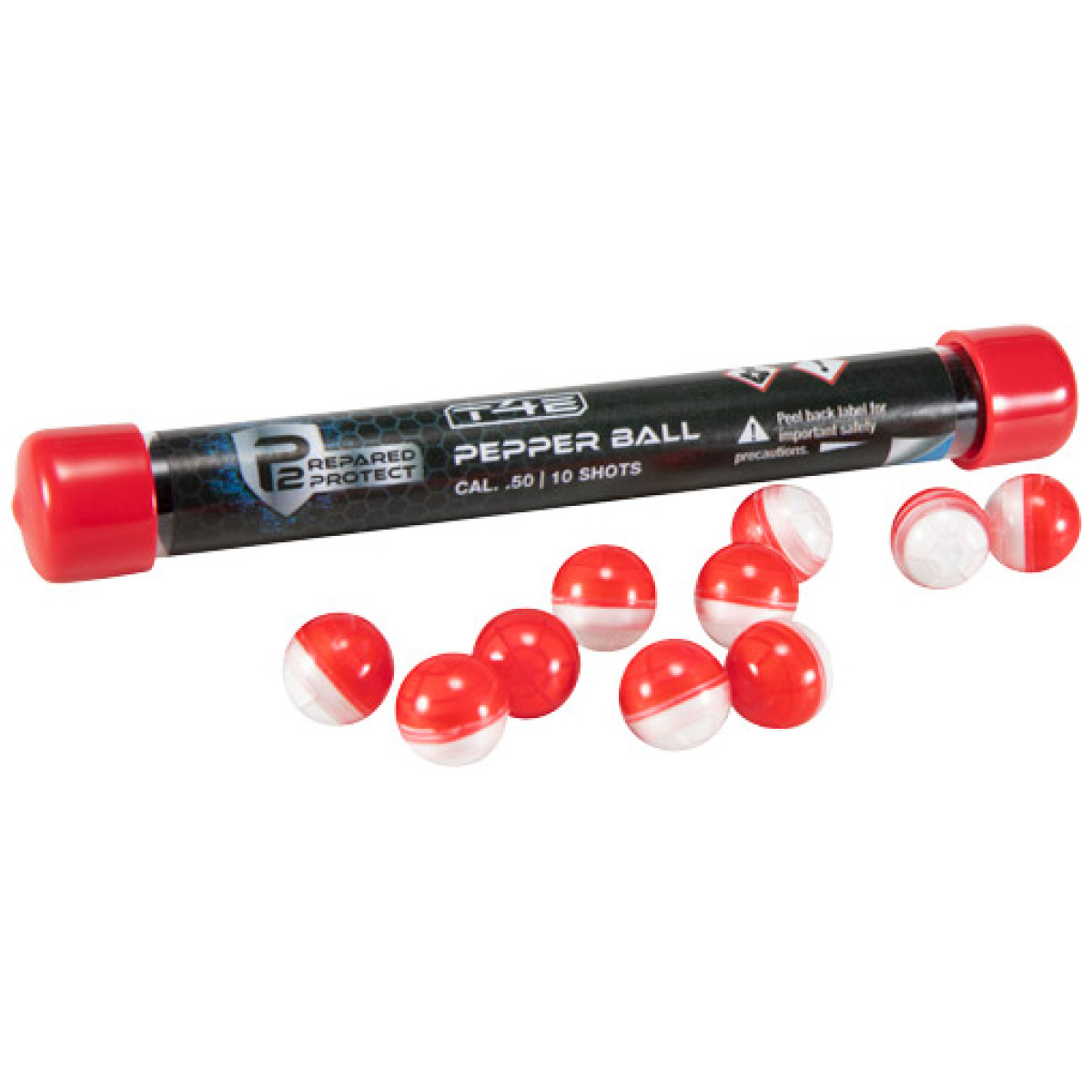 2292301. Jpg - umarex t4e p2p. 50 cal. Pepper - ball red/white 10-pack - 2292301