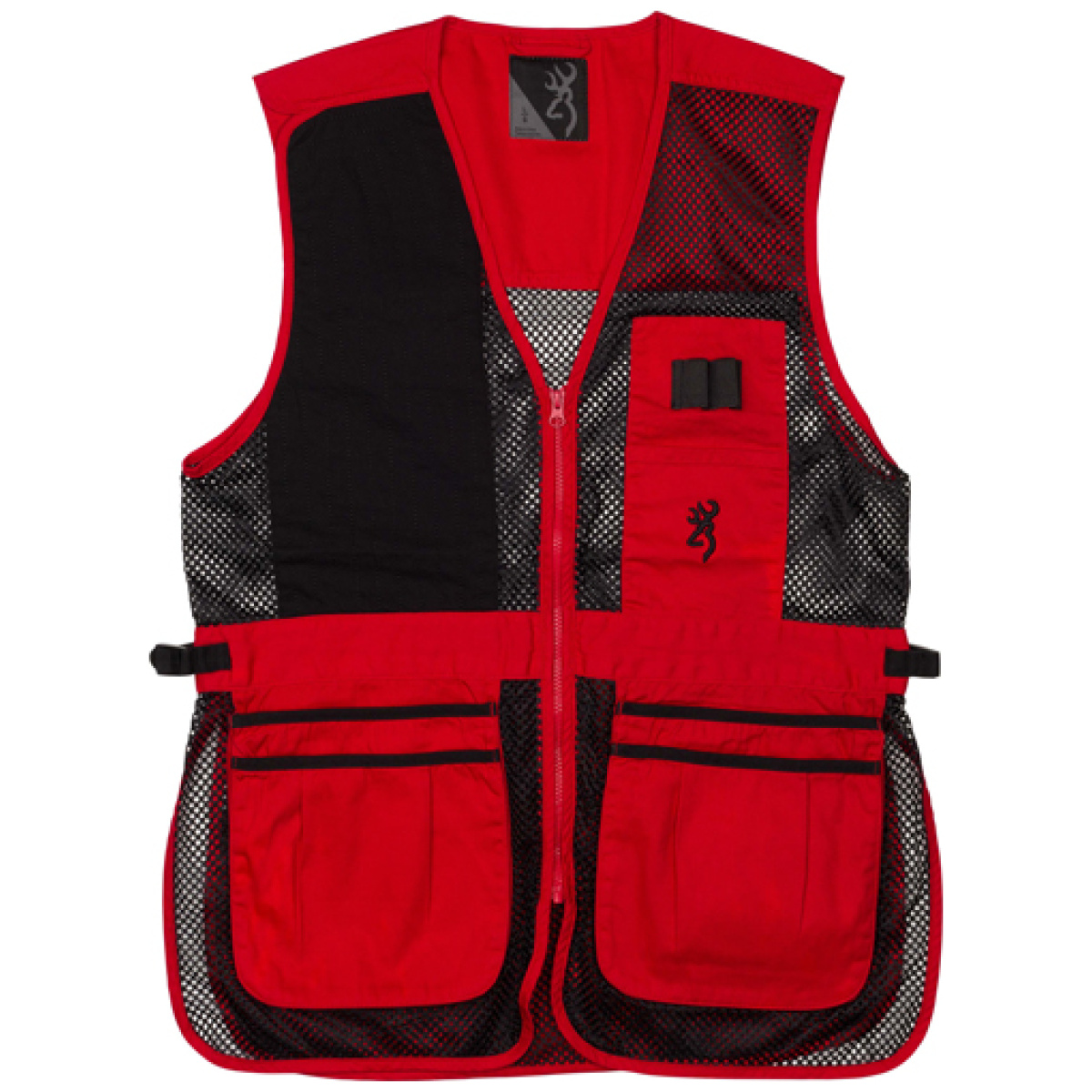 3050267104. Jpg - browning mesh shooting vest - r-hand xl black/red trim - 3050267104