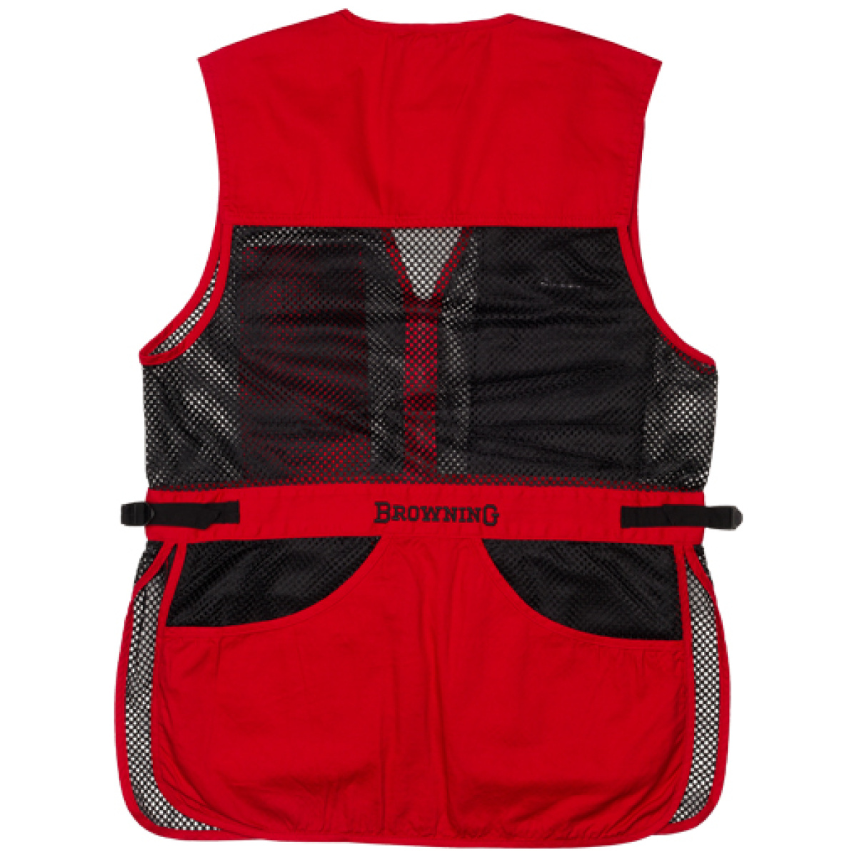 3050267104_back. Jpg - browning mesh shooting vest - r-hand xl black/red trim - 3050267104 back