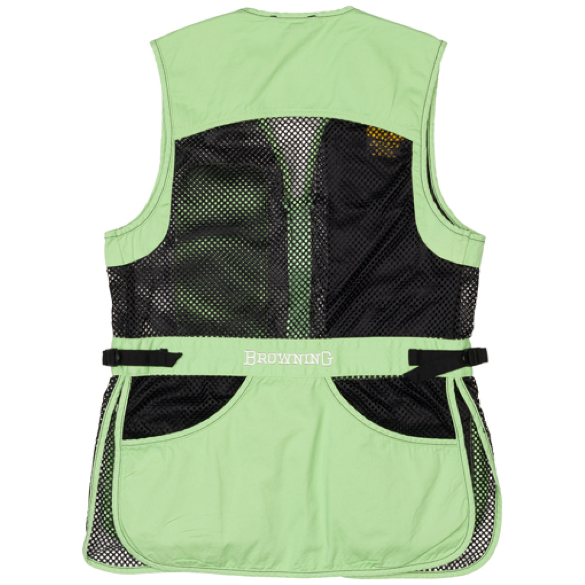 3050694403_back. Jpg - browning mesh shooting vest r- hand women's lg black/neomint - 3050694403 back