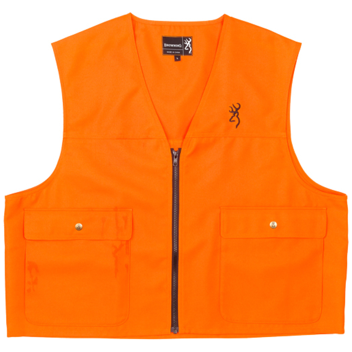 3051000104. Jpg - browning safety vest buck - mark logo blaze orange xl - 3051000104