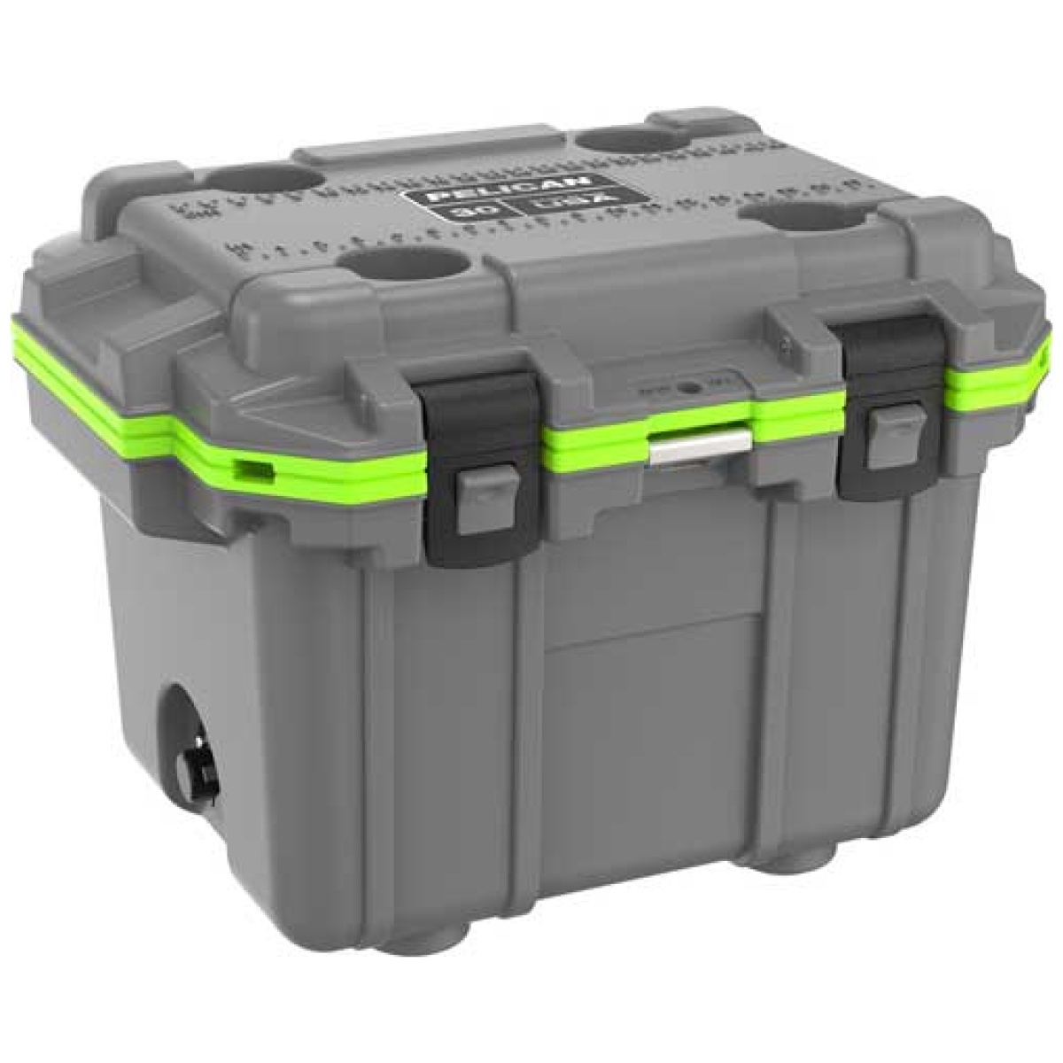 30q1dkgryegrn_1_2. Jpg - pelican coolers im 30 quart - elite dark gray/green - 30q1dkgryegrn 1 2