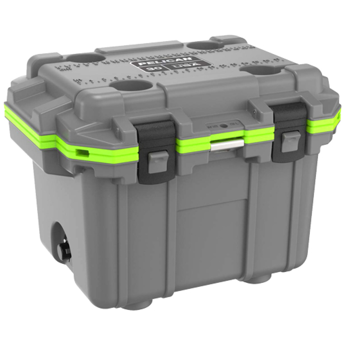 30q1dkgryegrn_3. Jpg - pelican coolers im 30 quart - elite dark gray/green - 30q1dkgryegrn 3