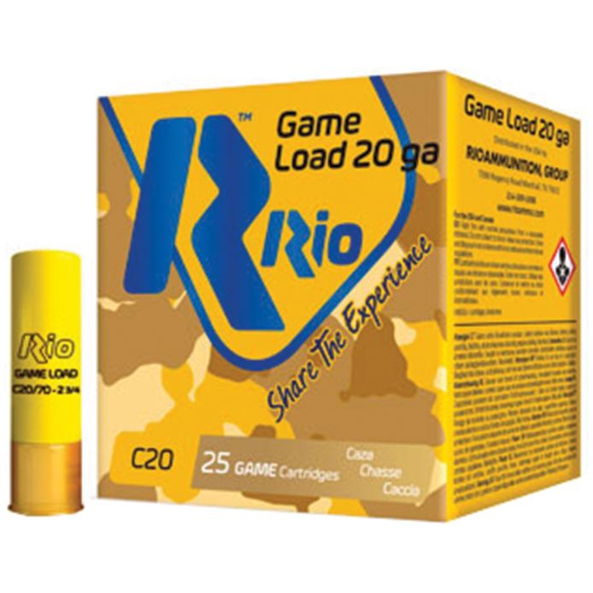 495022-1. Jpg - rio field low recoil shotshells 20 ga 2-3/4" 1oz #7. 5 1180 fps 25/ct - 495022 1