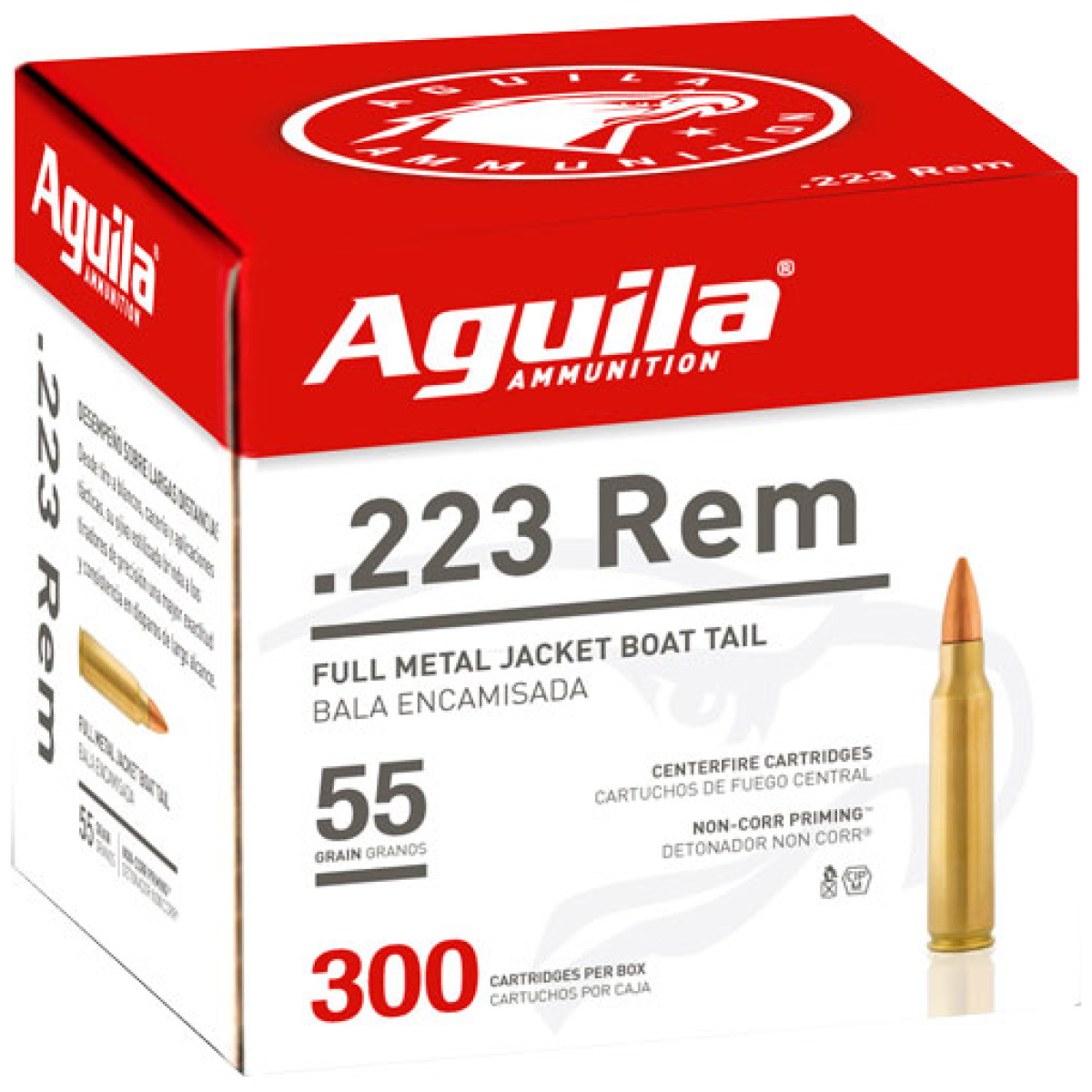 A1e223108. Jpg - aguila 223 rem 55gr fmj - 300rd 4bx/cs - a1e223108