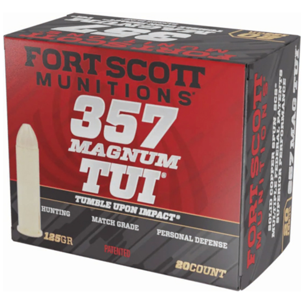 A357mag125scv. Jpg - fort scott 357 mag 125gr tui - solid copper 20rd 25bx/cs - a357mag125scv