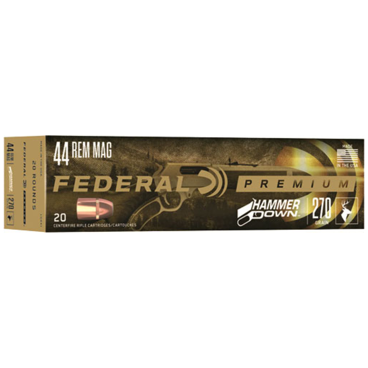 Alg441_1. Jpg - federal hammer down 44 rem mag - 270gr jsp 20rd 10bx/cs - alg441 1