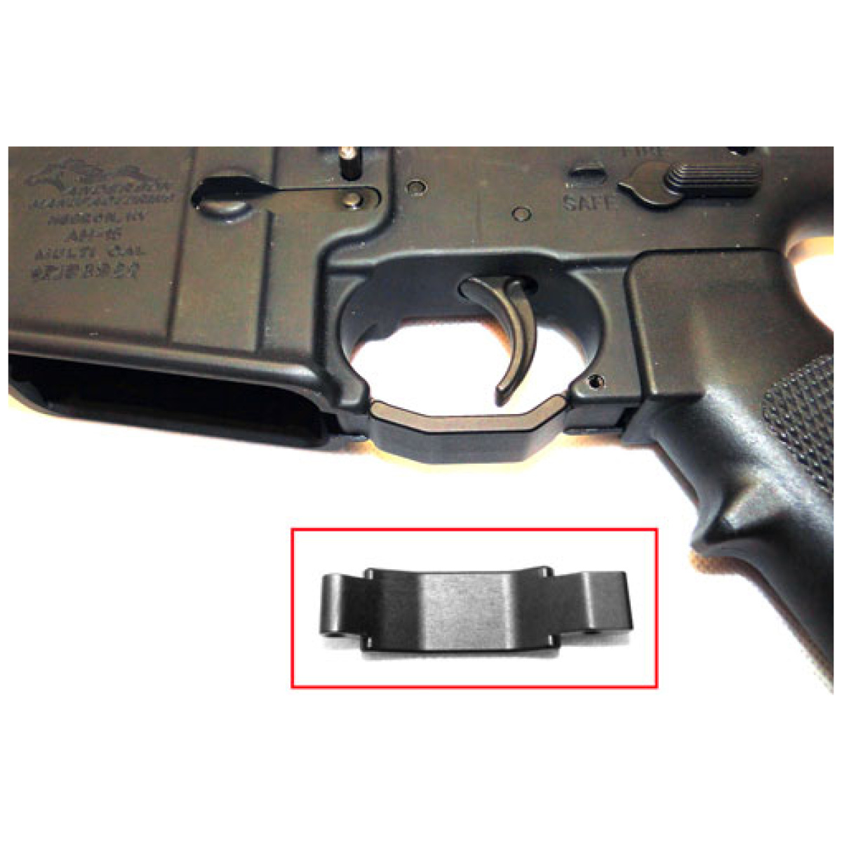 Ar1027_on-gun. Jpg - tps arms ar-15 enhanced - trigger guard billet aluminum - ar1027 on gun