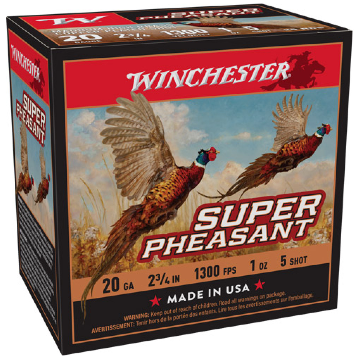 Ax20ph5_2. Jpg - winchester super pheasant 20ga - 1oz #5 1300fps 25rd 10bx/cs - ax20ph5 2