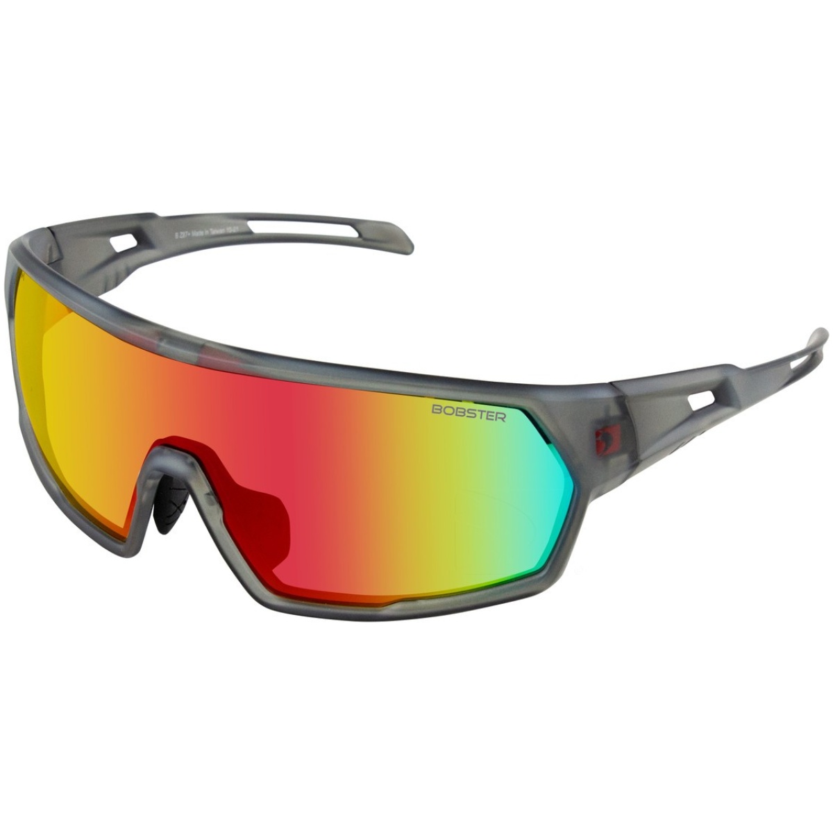 Bob-bspe01. Jpg - speed sunglasses - matte clear/gray framew/ smoked crimson mirror lens - bob bspe01