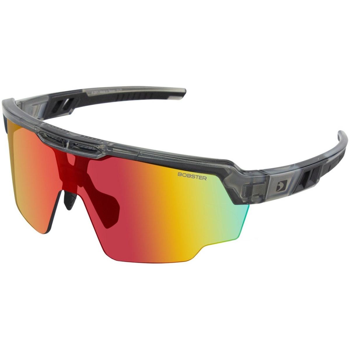 Bob-bwhe01. Jpg - wheelie sunglasses - gloss clear/gray frame w/ smoked black red revo lens - bob bwhe01