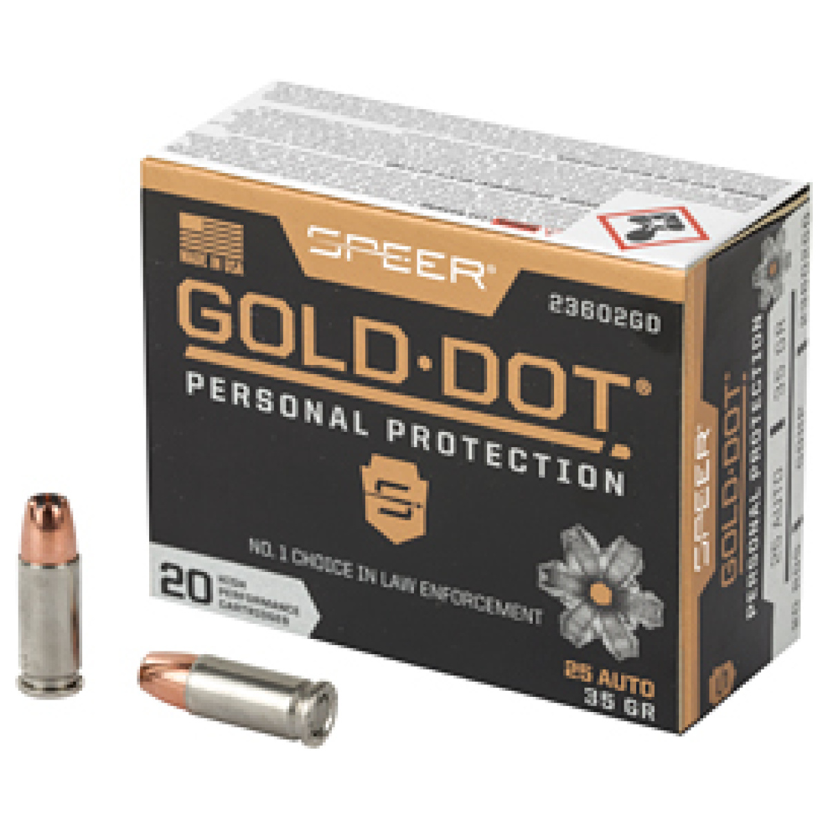 Cci23602gd_1. Jpg - spr gold dot 25acp 35gr hp 20/200 - cci23602gd 1