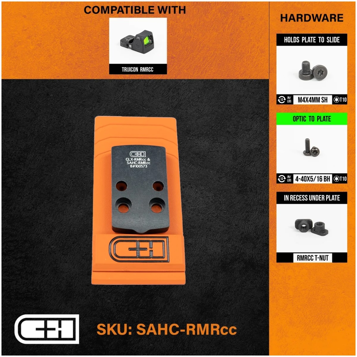 Chp-sahc-rmrcc. Jpg - optics adapter plate - springfield hellcat w/ rmsc footprint - chp sahc rmrcc