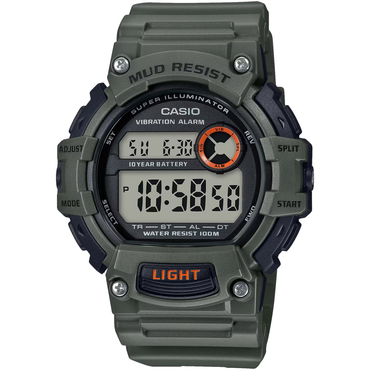 Cso-trt110h-3av. Png - mud-resistant digital watch w/ vibration alarm - cso trt110h 3av