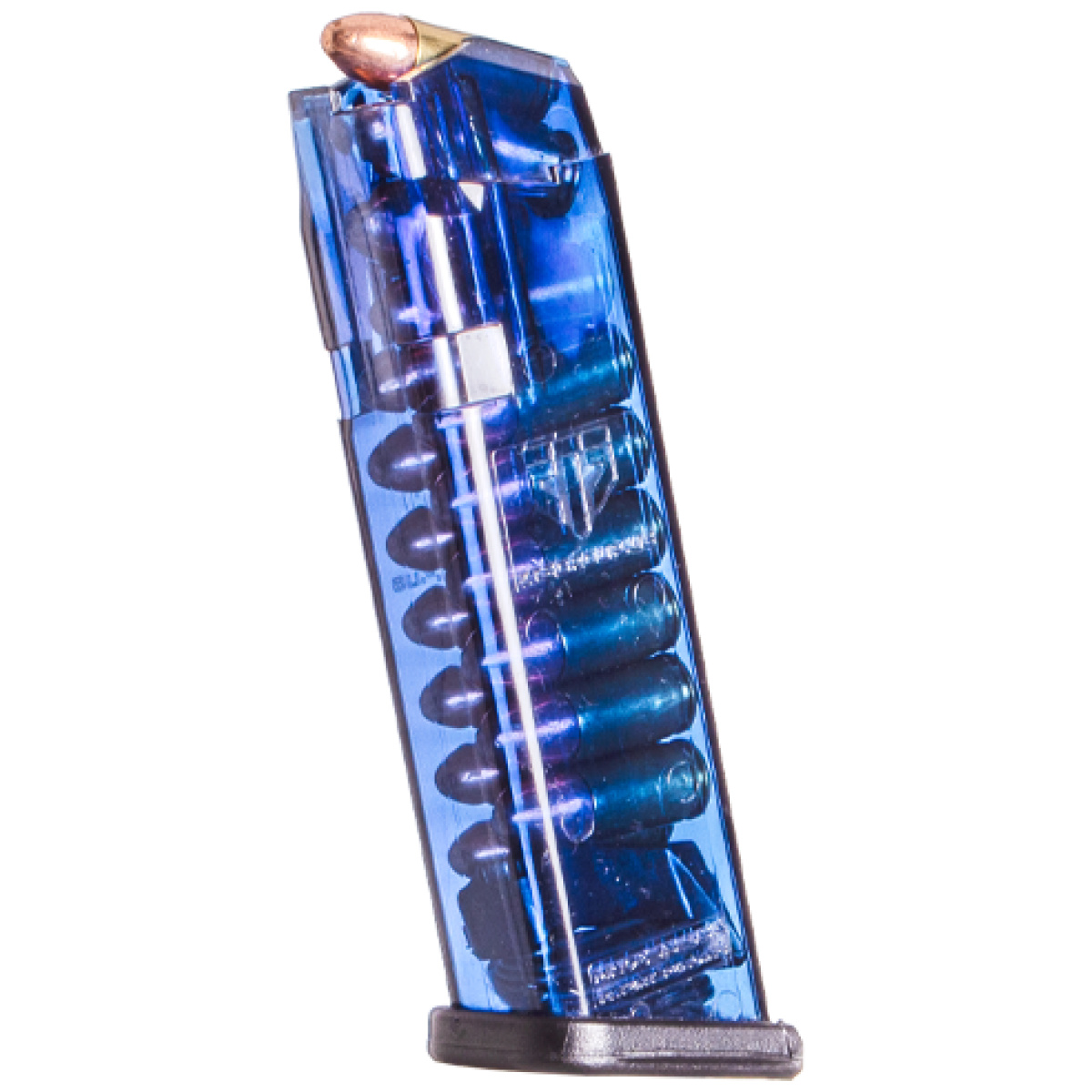 Ehglk17blu. Png - elite tactical systems (ets) handgun magazine blue for glock 17/18/19/19x/26/34/45 gen 1-5 9mm luger 17/rd - ehglk17blu