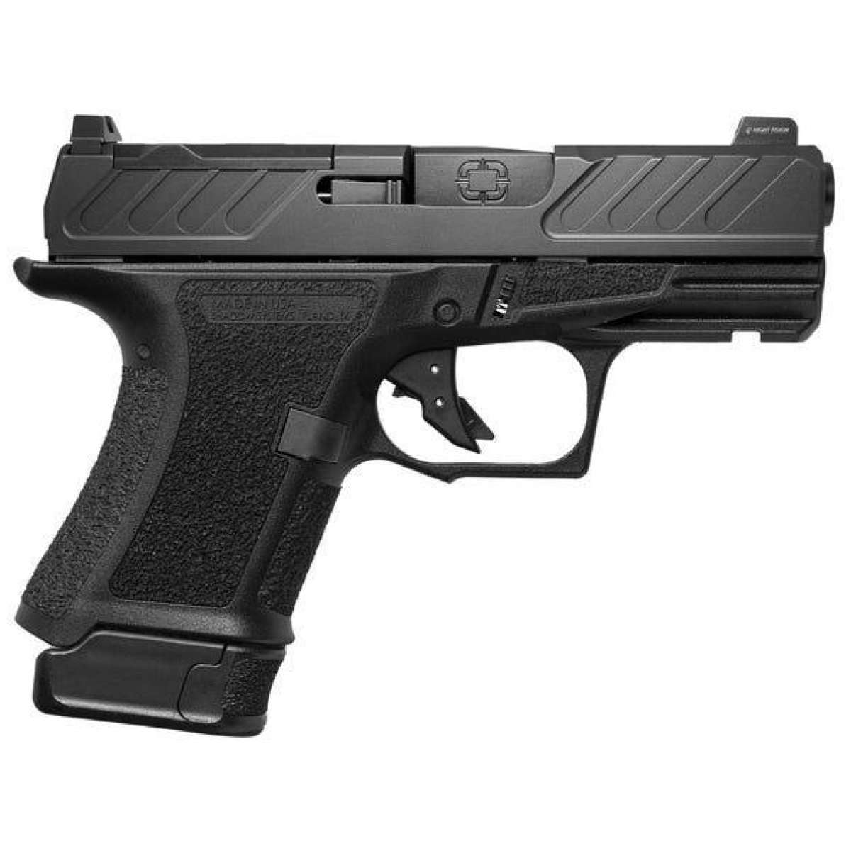 Evss4334. Jpg - shadow systems cr920 foundation handgun 9mm luger 10rd (1) & 13rd (2) magazines 3. 41" barrel black with front white dot - evss4334