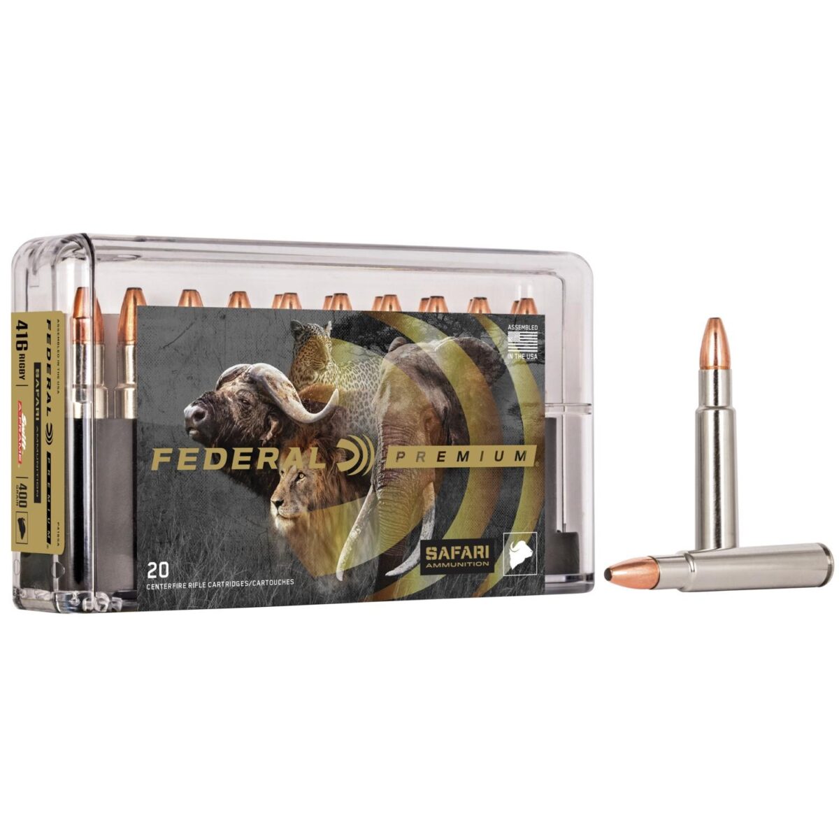 Fap416sa_1. Jpg - federal premium cape-shok rifle ammunition. 416 rigby 400 gr saf 2400 fps - 20/box - fap416sa 1