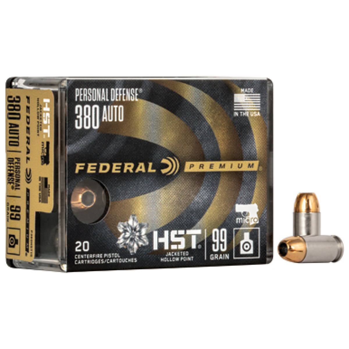 Fep380hst1s_1. Jpg - fed prm hst 380acp 99gr jhp 20/200 - fep380hst1s 1