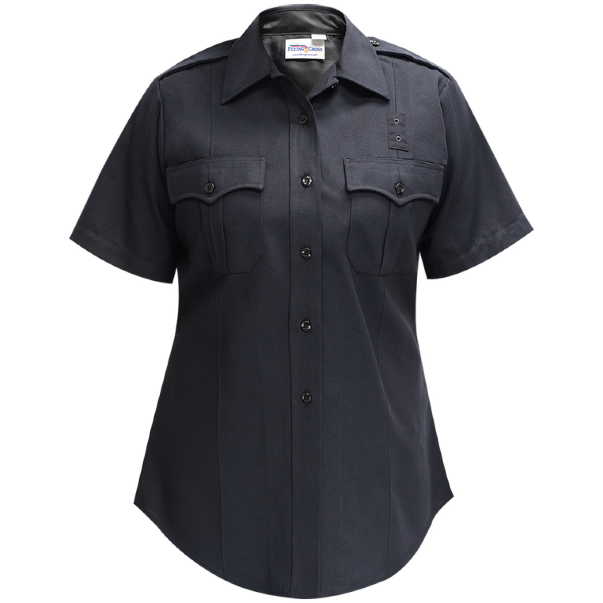 Flc-157r848636. Png - justice women's short sleeve shirt w/ traditional collar - lapd navy - flc 157r848636