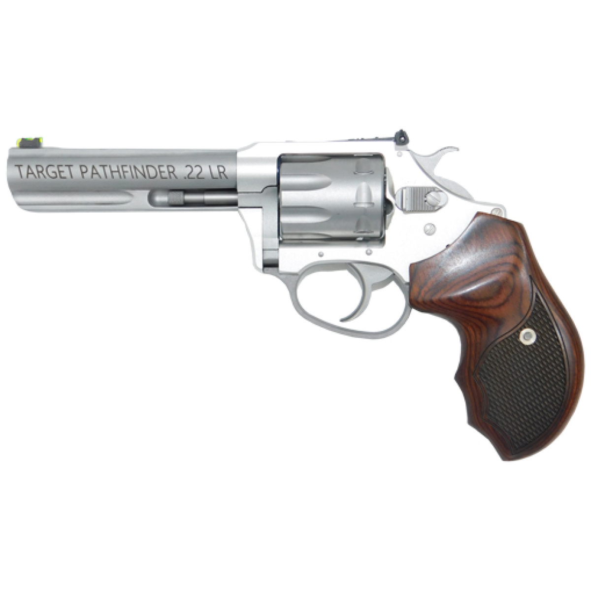 G72243. Jpg - charter arms pathfinder 22lr - rose wood grips 4. 2" adj s/s - g72243