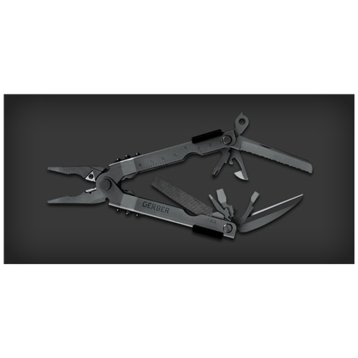 Gb-30-000314. Jpg - multi-plier 600 - needlenose black w/ carbide insert cutters - gb 30 000314