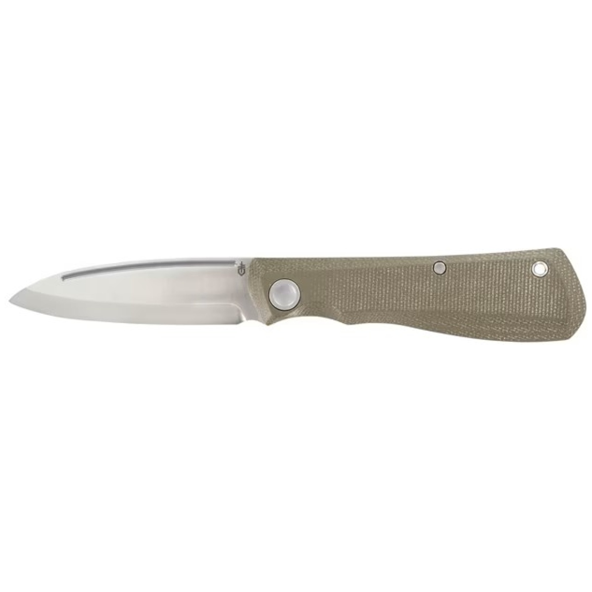 Gb-30-001909. Jpg - mansfield - olive micarta - gb 30 001909