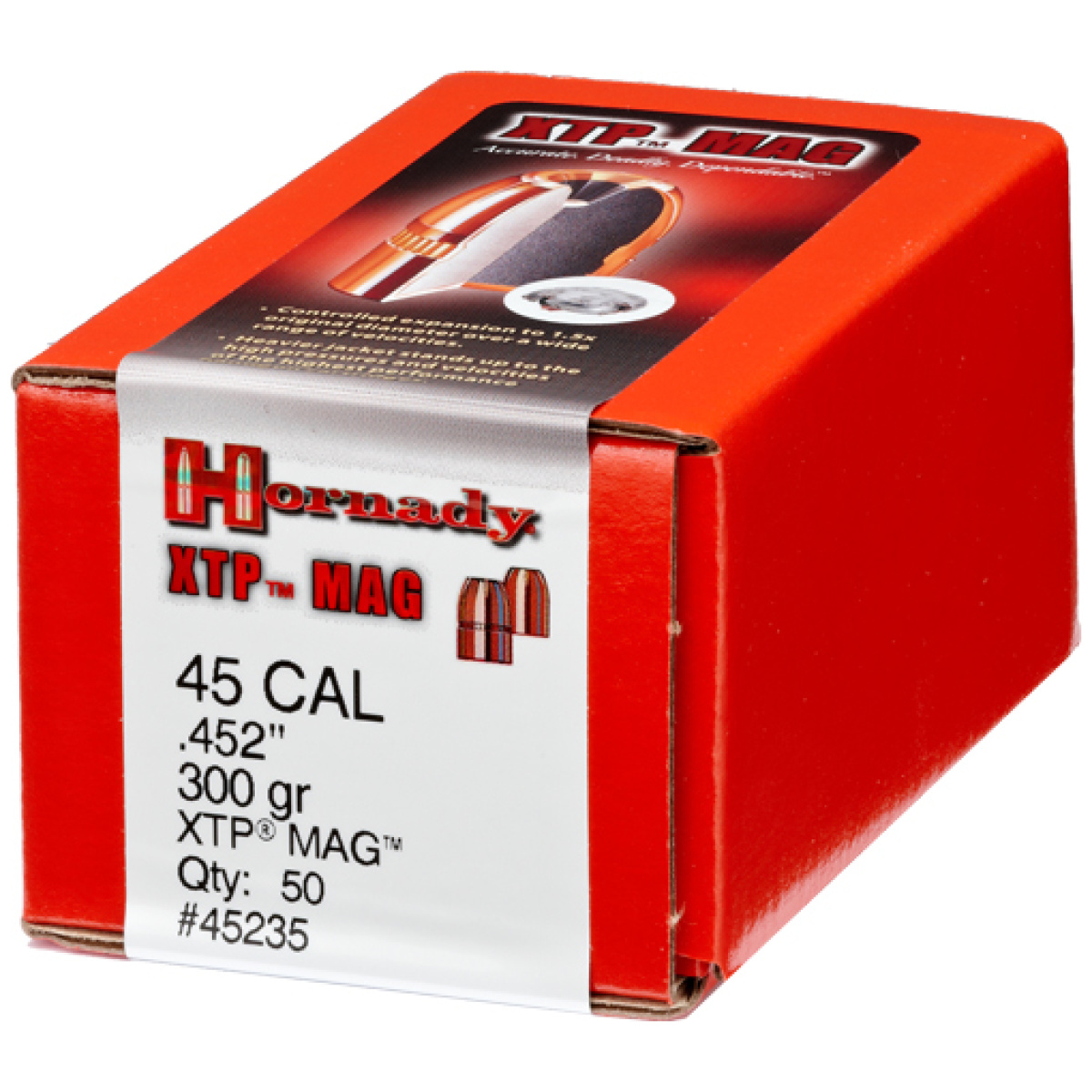 Hdy45235_1. Jpg - hornady bullets 45 cal. 452 - 300gr jhp mag 50ct 15bx/cs - hdy45235 1