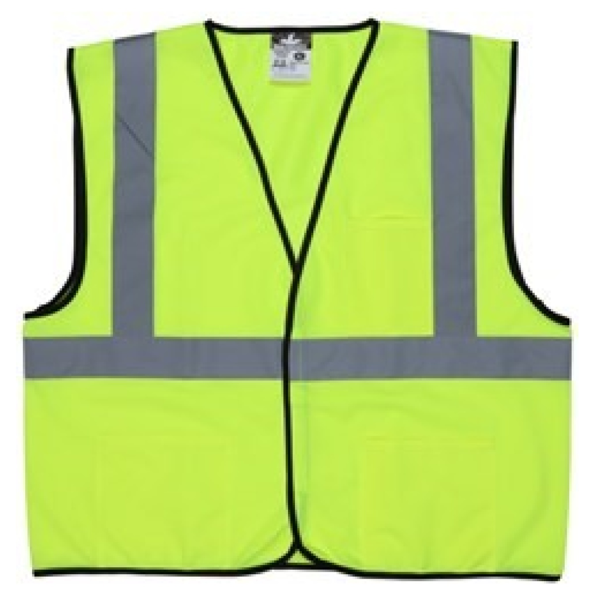 Mcr-vcl2sll. Jpg - class 2 solid lime safety vest - mcr vcl2sll