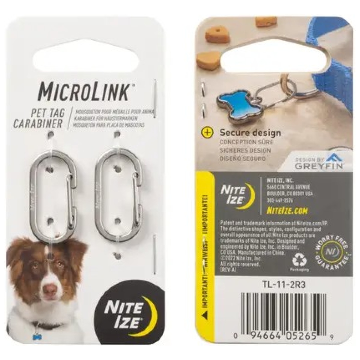 Nitl-11-2r3. Jpg - microlink pet tag carabiner - 2 pack - nitl 11 2r3