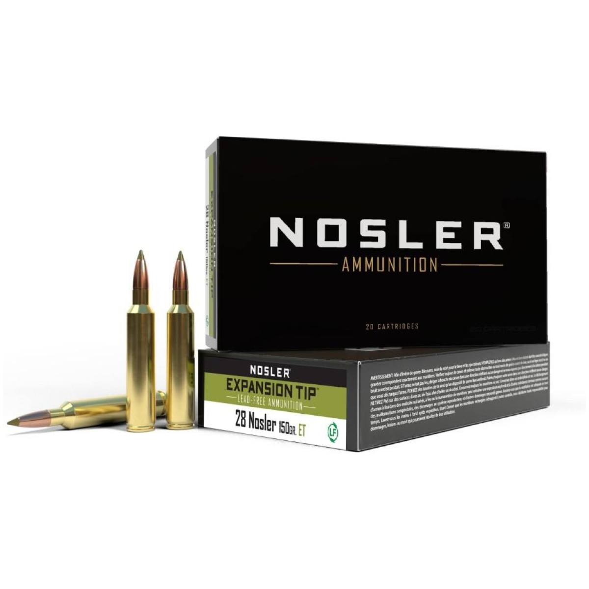 No40039-1. Jpg - nosler e-tip rifle ammunition28 nosler 150gr e-tip ammo 3250 fps 20/ct - no40039 1