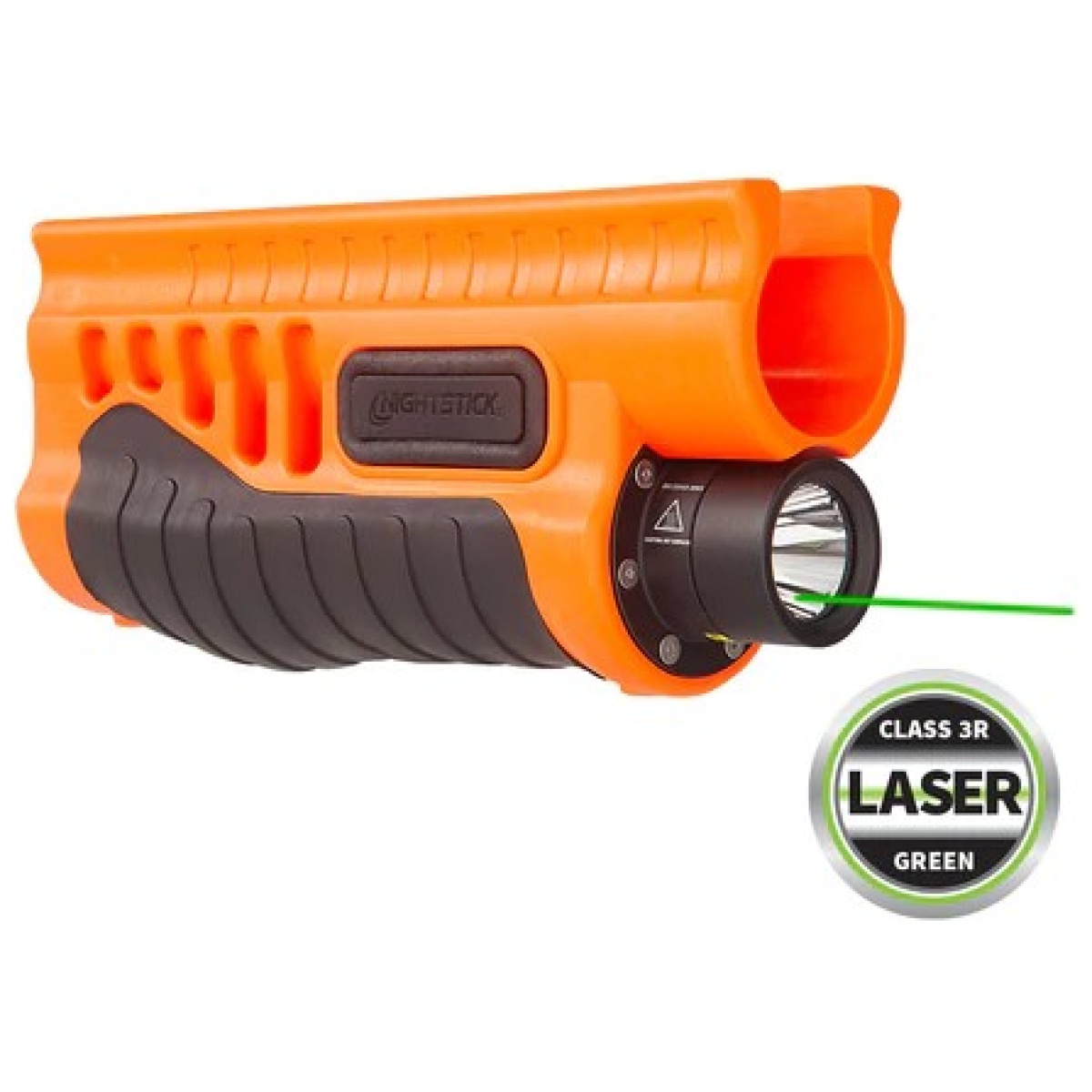 Ns-sfl-14gl. Jpg - shotgun forend light w/ laser for remington 870/tac-14 - orange - ns sfl 14gl