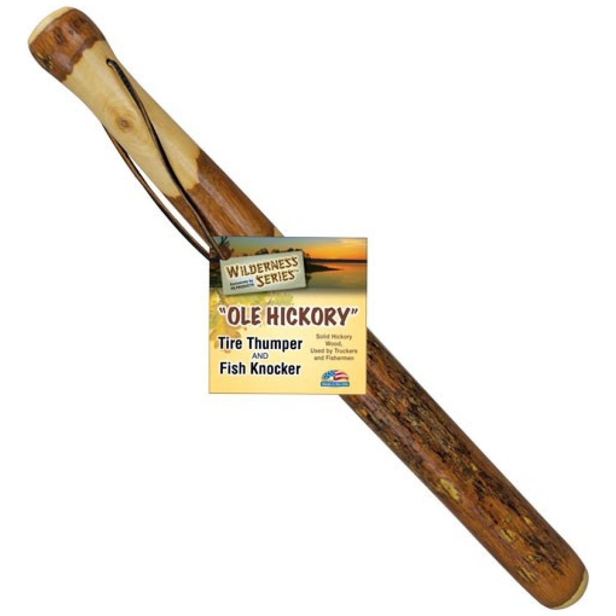 Ohtt1. Jpg - psp "ole hickory" tire thumper - fish club solid hickory 18"l - ohtt1