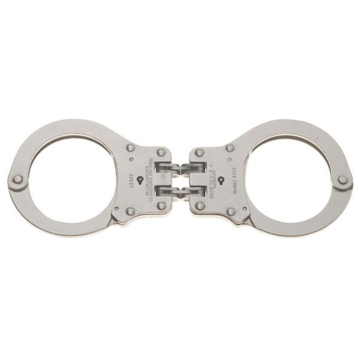 Pr-4801. Jpg - model 801c hinged handcuff - nickel finish - pr 4801