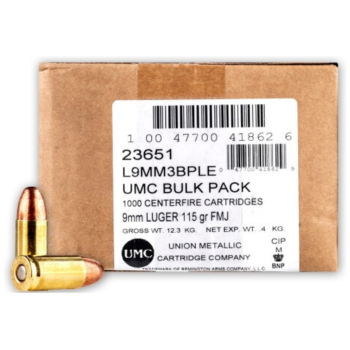 Rem-23651cs. Jpg - umc 9mm luger fmj bulk - rem 23651cs