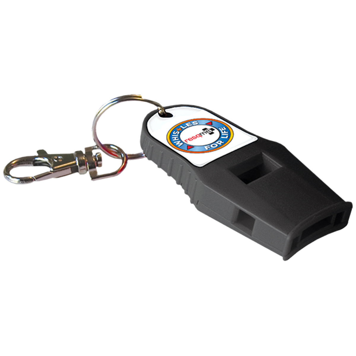 Resq-wfl-black. Png - whistle for life - safety whistle - resq wfl black